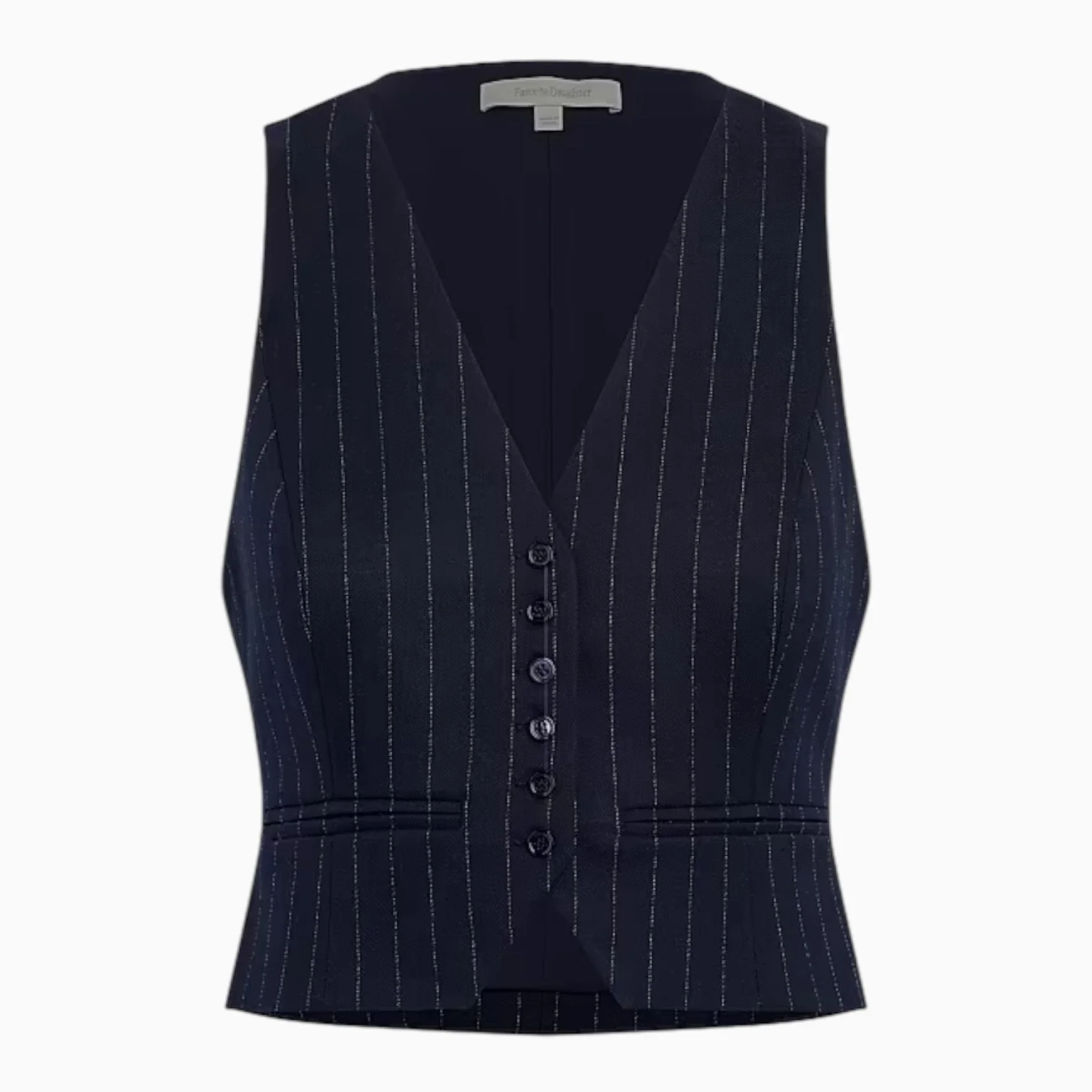 Navy Pinstripe Vest