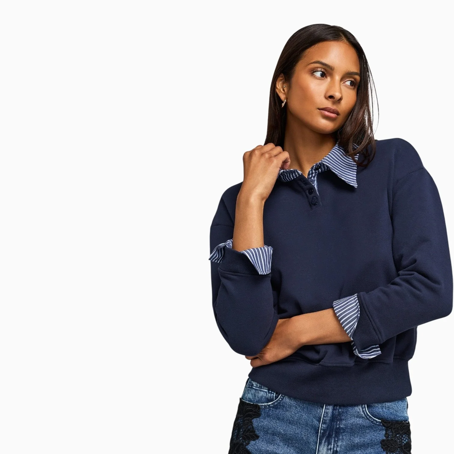 F26_HalliePoplinShirtComboSweatshirt_MidnightNavy.Stripe5-Photoroom.jpg