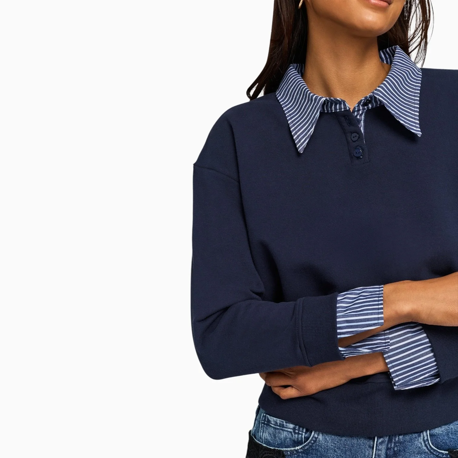 F26_HalliePoplinShirtComboSweatshirt_MidnightNavy.Stripe2-Photoroom.jpg