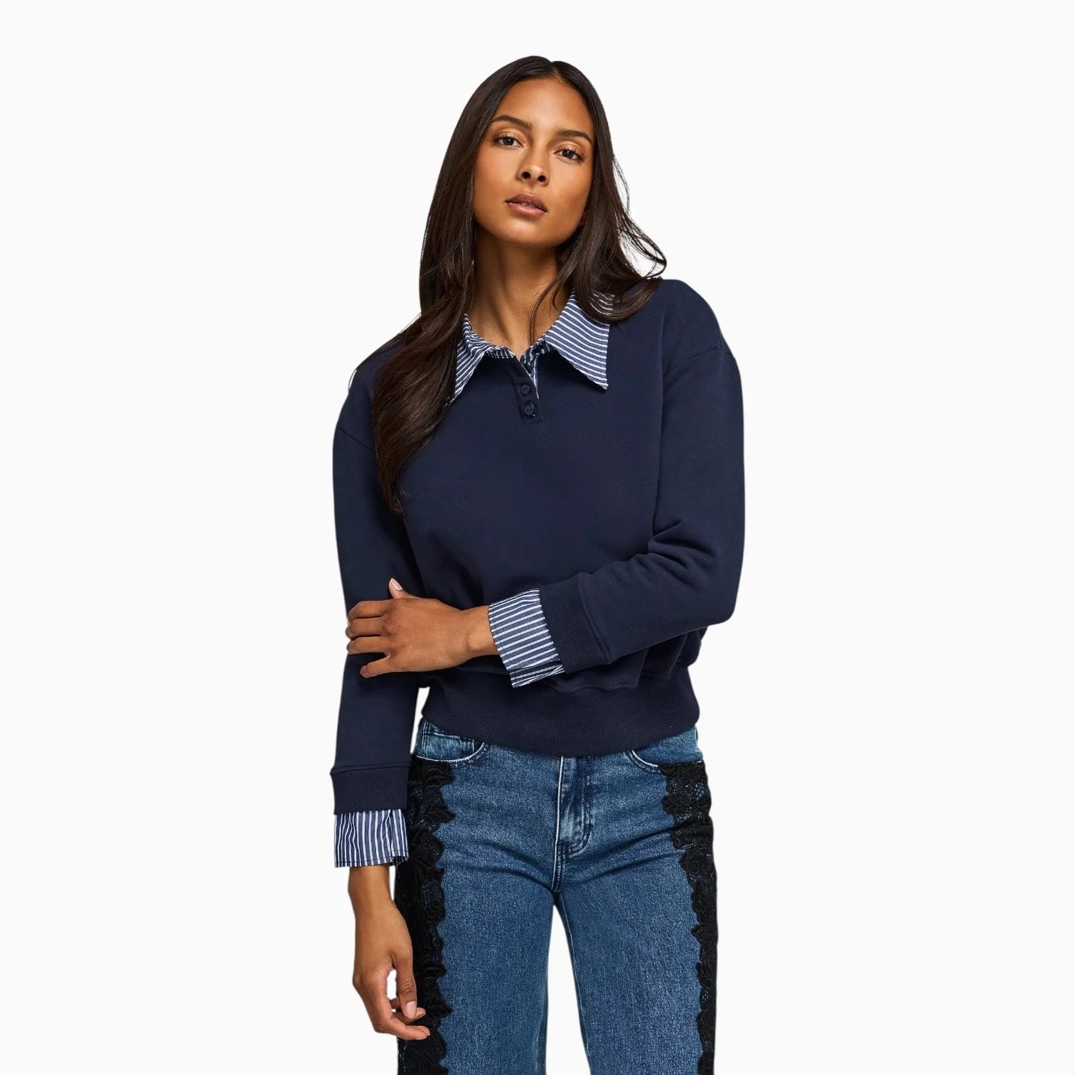F26_HalliePoplinShirtComboSweatshirt_MidnightNavy.Stripe1-Photoroom.jpg