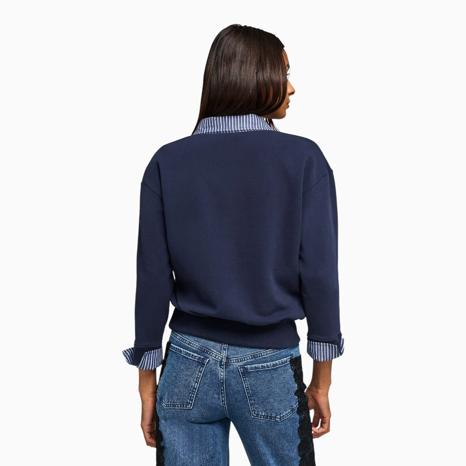 F26_HalliePoplinShirtComboSweatshirt_MidnightNavy.Stripe3-Photoroom.jpg