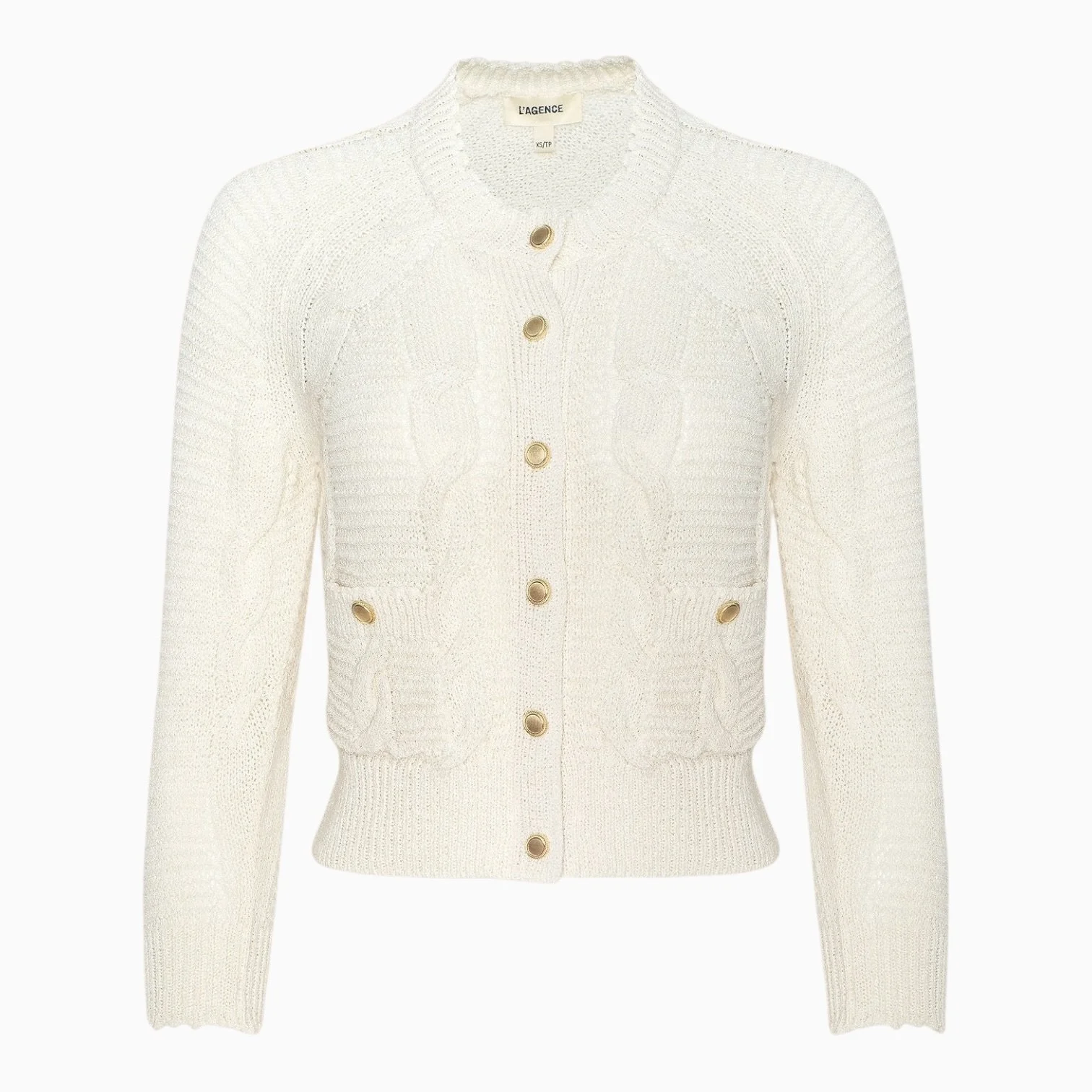 Ivory Cable Knit Cardigan