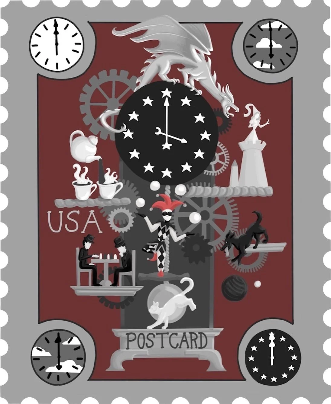 Wunschtram Clock Stamp