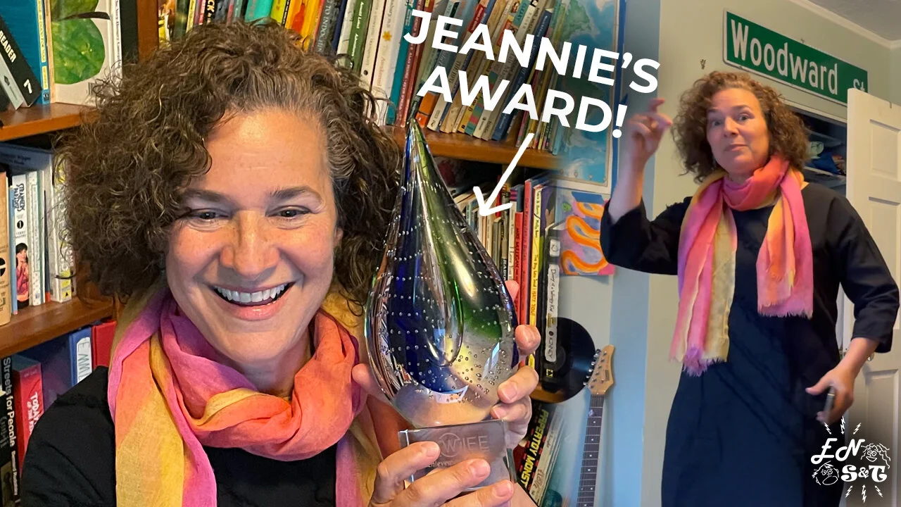 Host Jeannie Accepts the NEWIEE Award! (w/Jeannie Ramey)