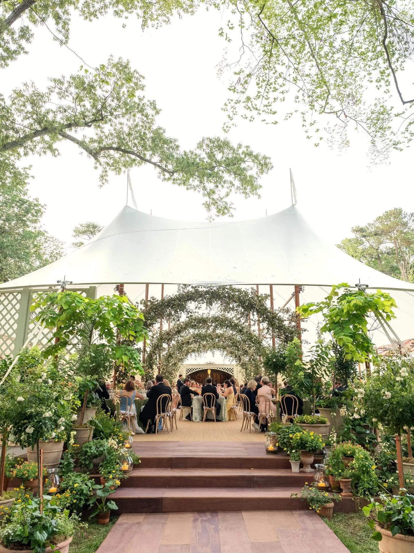 I&rsquo;ve always been fascinated by the lineage of design and the historical references that shape contemporary decisions. For this wedding celebration, we designed a tent adjacent to the family&rsquo;s beautiful home and sourced inspiration directl
