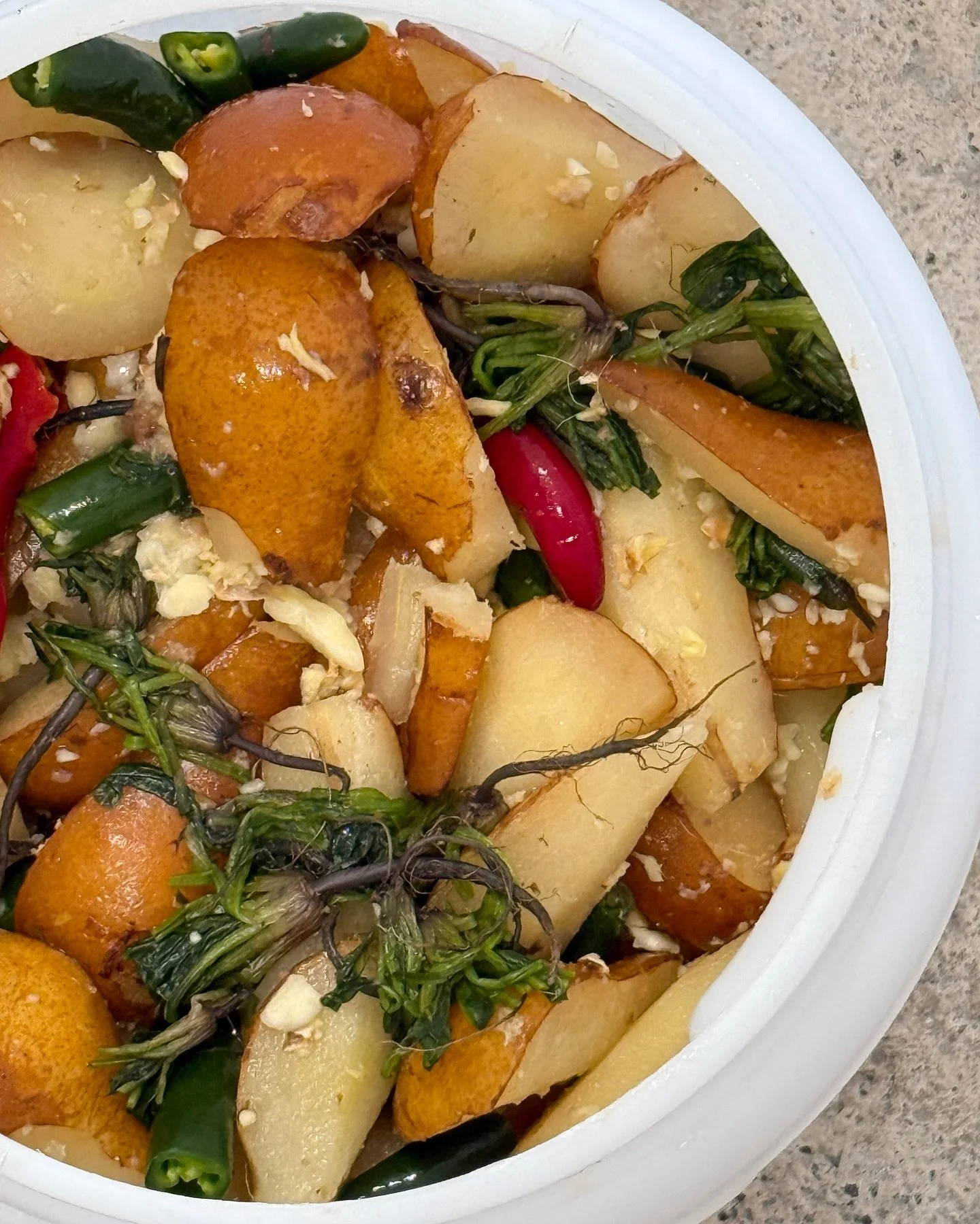 One of our favourite condiments at the Moving Feast Kitchen is our range of hot sauces. We&rsquo;re able to make hot sauce from many of the ingredients donated to the kitchen

This mix is made from chillies, melon, garlic, coriander, ginger and pear.
