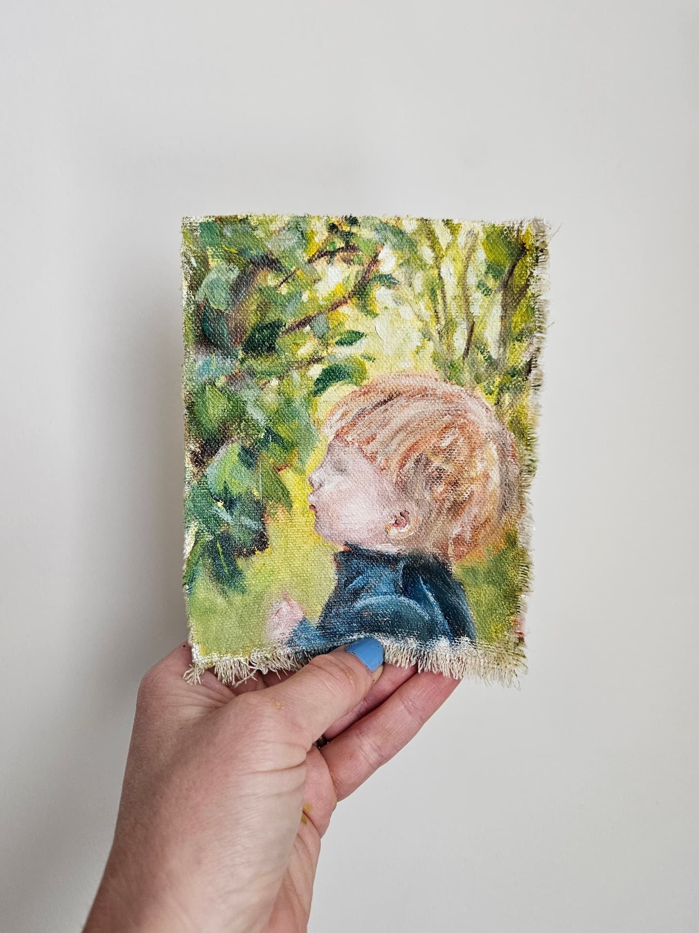 My bub 🥰 

I don't like painting people, I'm too impatient and getting a likeness is SO HARD! Which is why I'm really excited to share this work in progress I started yesterday. It went through some uggggllyyyy early phases but somehow it suddenly l