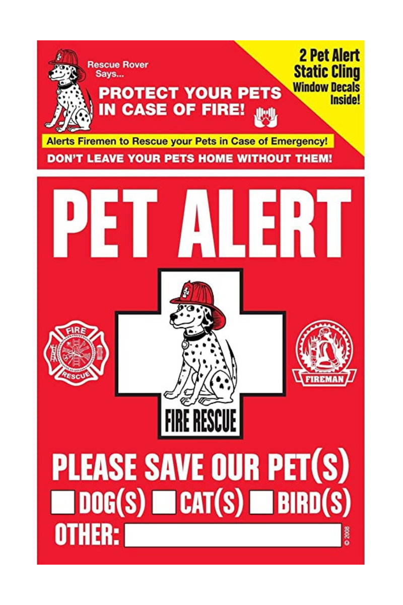 Pet Alert Safety Decals — Purrniture