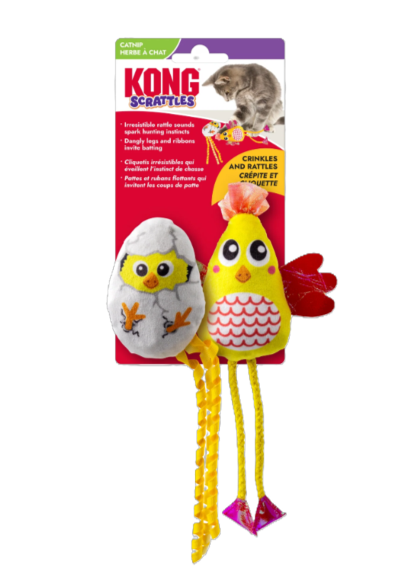 KONG® Scrattles Chicken 2 Pack Cat Toy