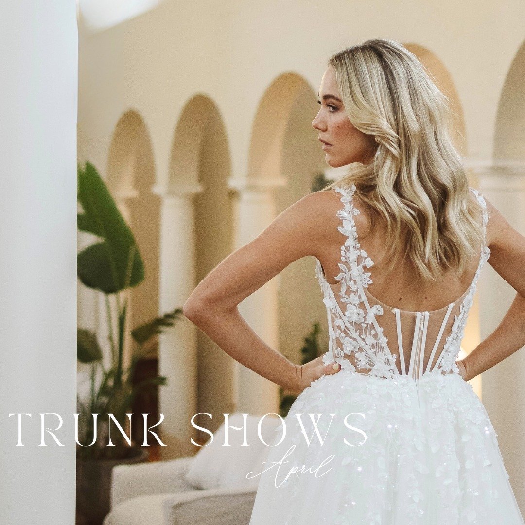 TRUNK SHOWS: APRIL 2024⁠
⁠
Brides, we are so excited to announce the dates of our upcoming trunk shows! The Wedding Societe FLORENCE trunk show is being held by our wonderful stockists... ⁠⁠
⁠
AUSTRALIA ⁠
⁠
@bridalhousegeelong⁠
13th April - 19th May 