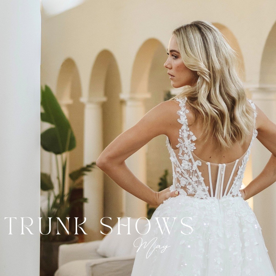 TRUNK SHOWS: MAY 2024⁠
⁠
Brides, we are so excited to announce the dates of our upcoming trunk shows! The Wedding Societe FLORENCE trunk show is being held by our wonderful stockists... ⁠⁠
⁠
AUSTRALIA ⁠
⁠
@bridalhousegeelong⁠
13th April - 19th May 20