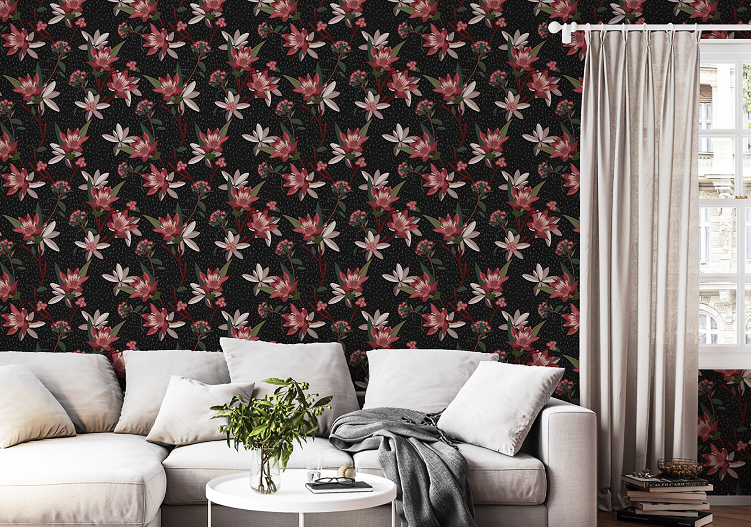 FLORA Modern And Vibrant Feminine Floral Wallpaper. — HILLMORR