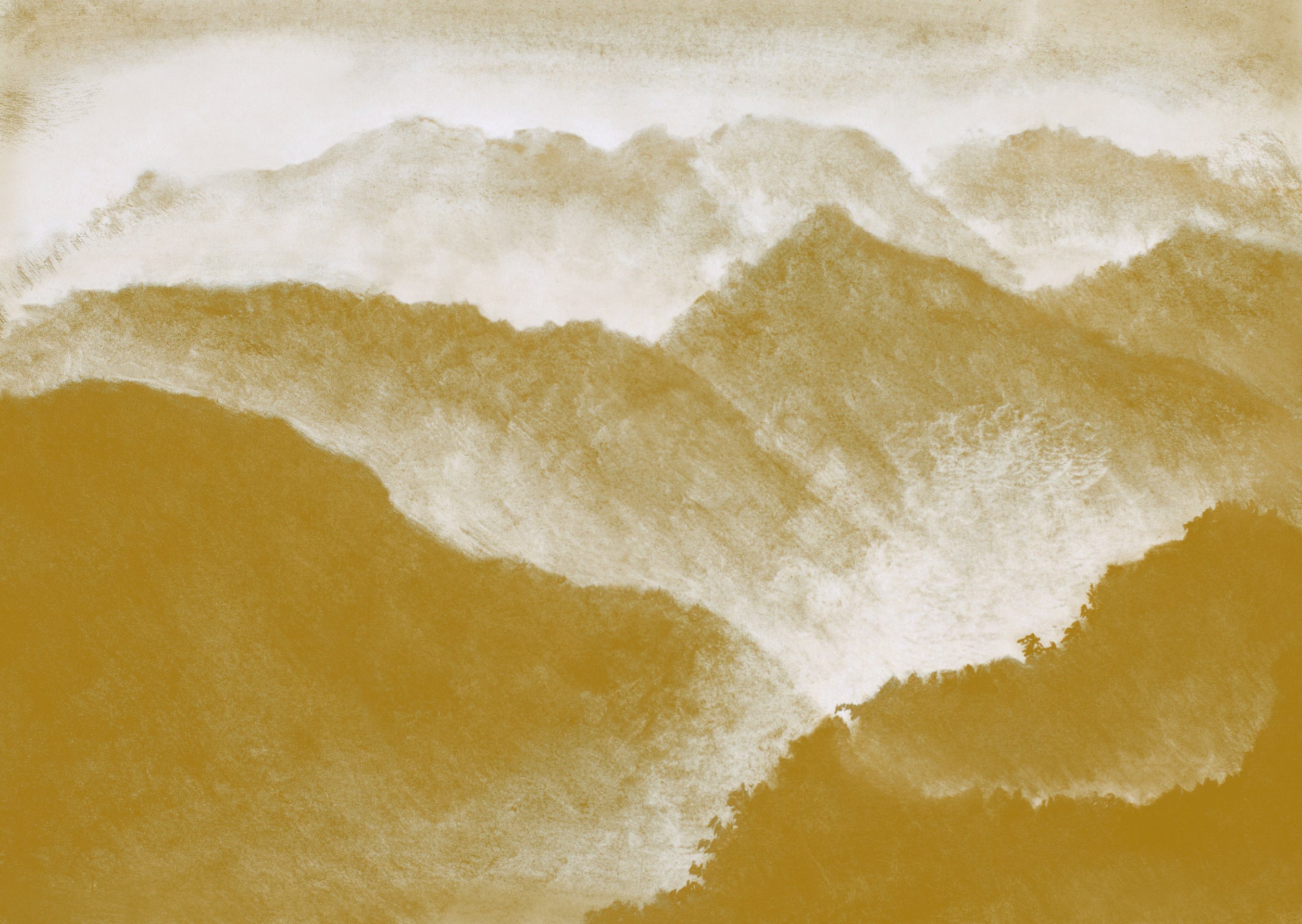 1676 SIERRA MURAL \\ Yellow Oxide - Entire Mural Image 