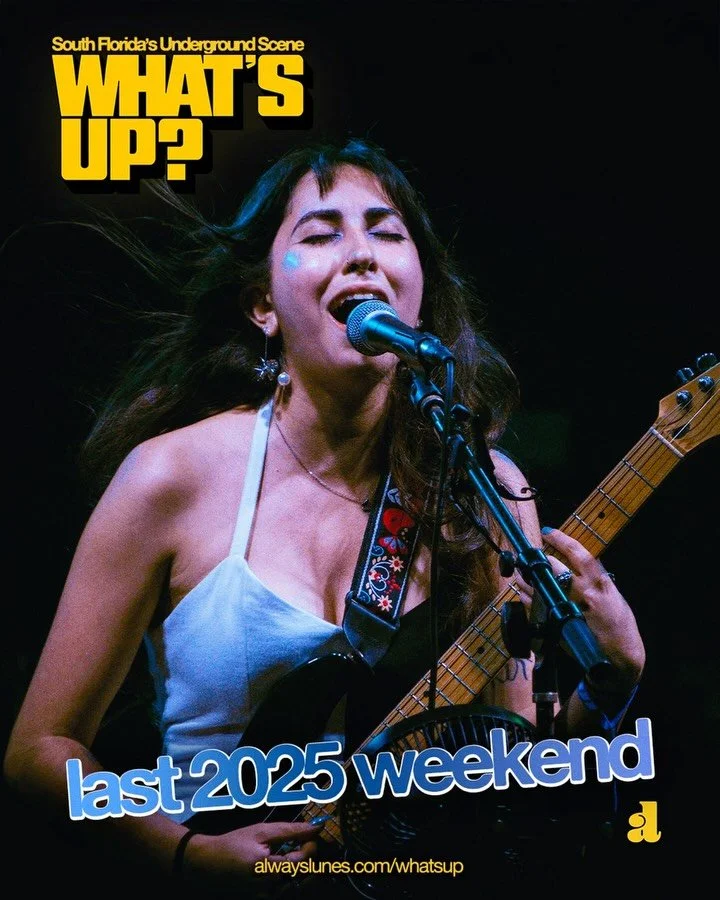 late in true miami fashion 💅 say bye to the new year at these functions ❄️ kick off ur weekend in outer space w @interplanetary.co 🔊 say farewell to @grampswynwood with @breakevenbooking 🎸 @techniquerecords takes over @lasrosasmiami 🎧 celebrate i