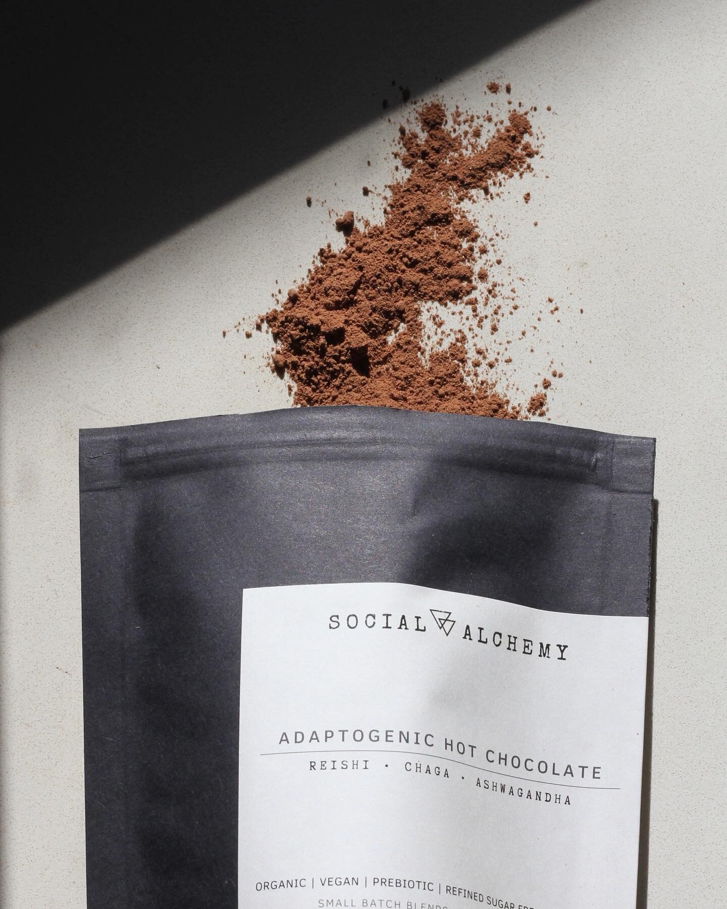 Discover the endless powers of adaptogens with each sip of Social Alchemy ~ hot chocolate for the body, mind and soul 🤎