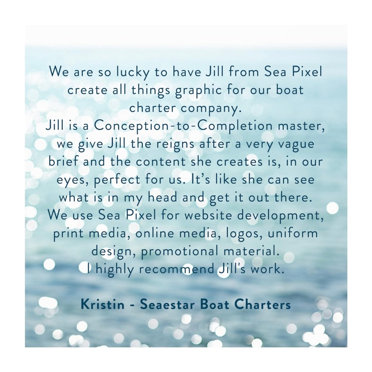 Some client love. 
Always open to new projects, get in touch if you have a project to start!
.
.
.
#testimonial #graphicdesign #graphicdesignerperth #perthlogodesigner #squarespacewebsites #seapixel #seapixcreative #branding #smallbusiness #perthsmal