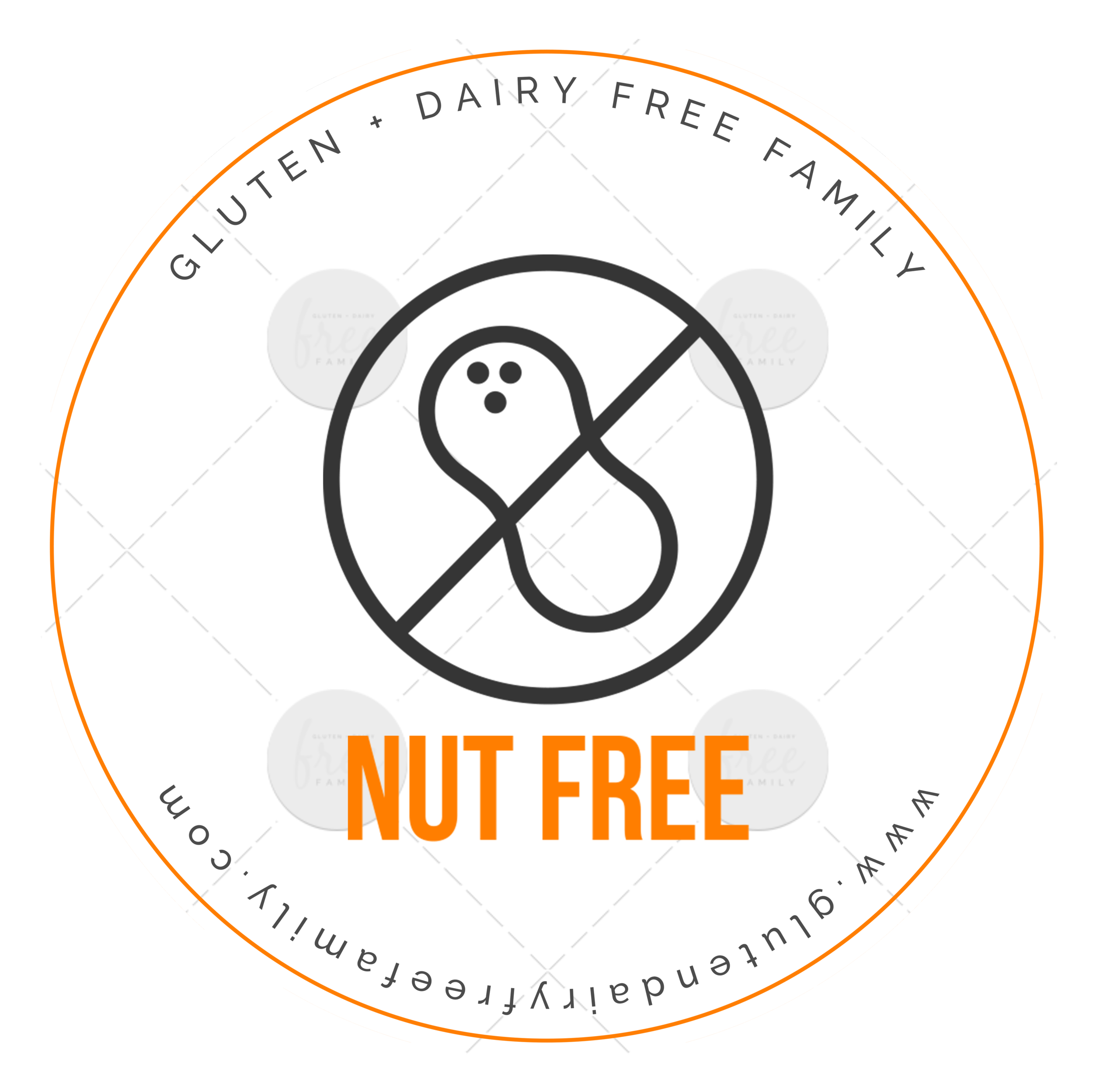 Nut Free - Circle - Digital Download make your own labels. — Gluten ...
