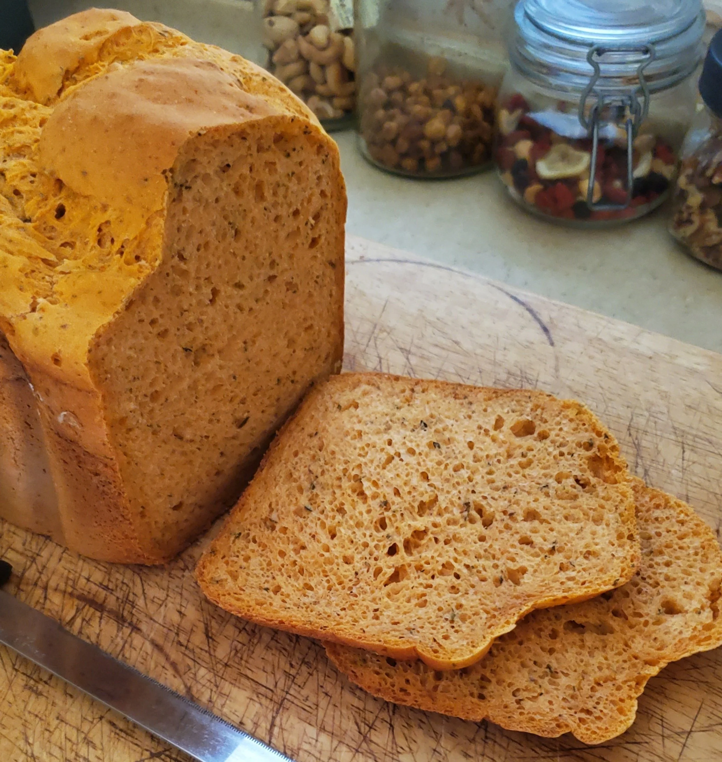 Panasonic Bread Maker: Gluten Free, Wheat Free Spicy Tomato Bread