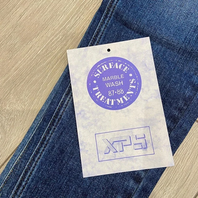 Going through my families denim archive I came across this gem of a graphic which was created back in the 80&rsquo;s referenceing to marble washing. Back in the days the industry would use quite a lot of water and chemicals to achieve a marble wash. 