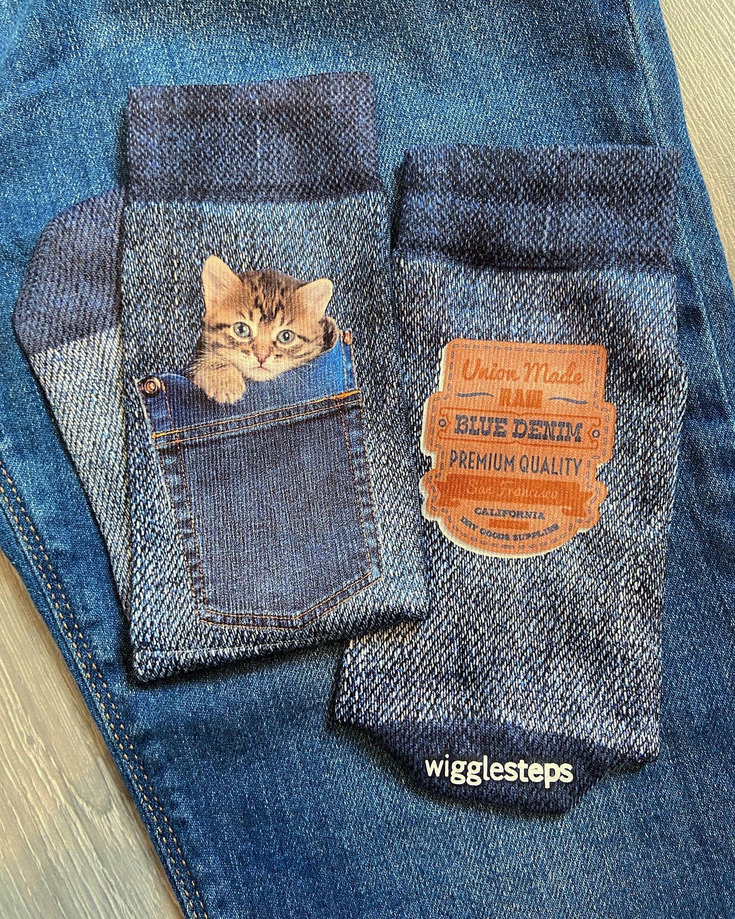 Thanks to @traina_textiles_ltd for the denim look socks 🧦. A fun surprise to find opening up a work parcel from Michael this morning 😅