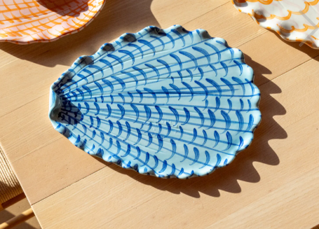 Plate Shellegance medium - Blue