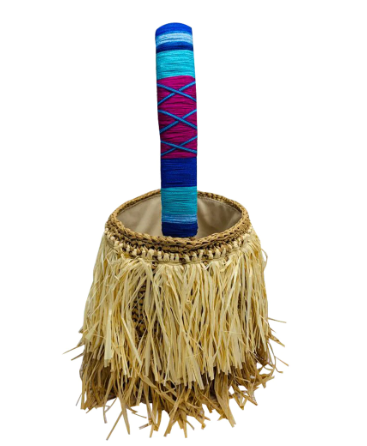 SARA FUZZY STRAW BAG - MORE COLOURS