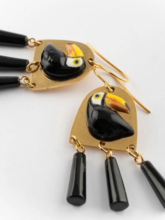 Earrings Toucan graphic