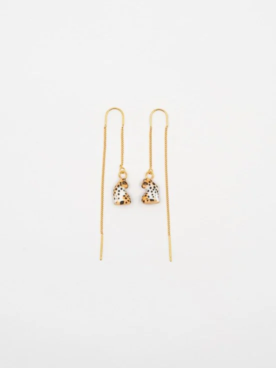 Earrings Leopard long