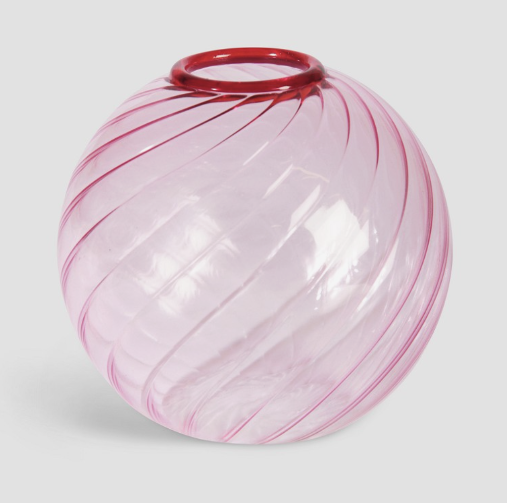 Vase spiral pink