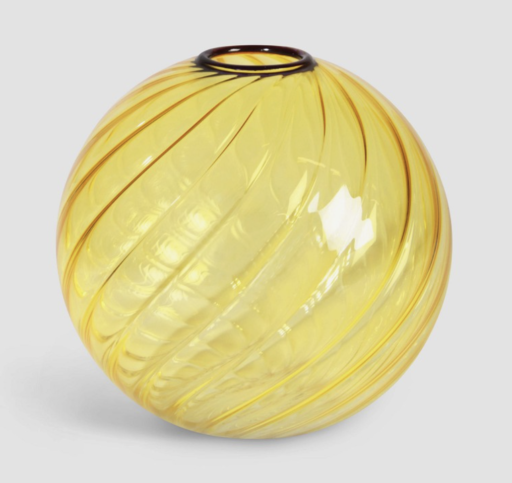 Vase spiral yellow