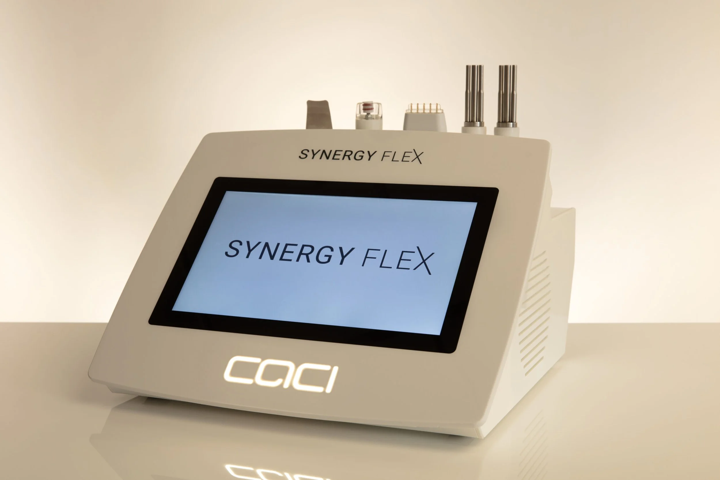 CACI Synergy Flex non-surgical facial toning technology at Milk & Honey advanced skincare clinic in Belfast.