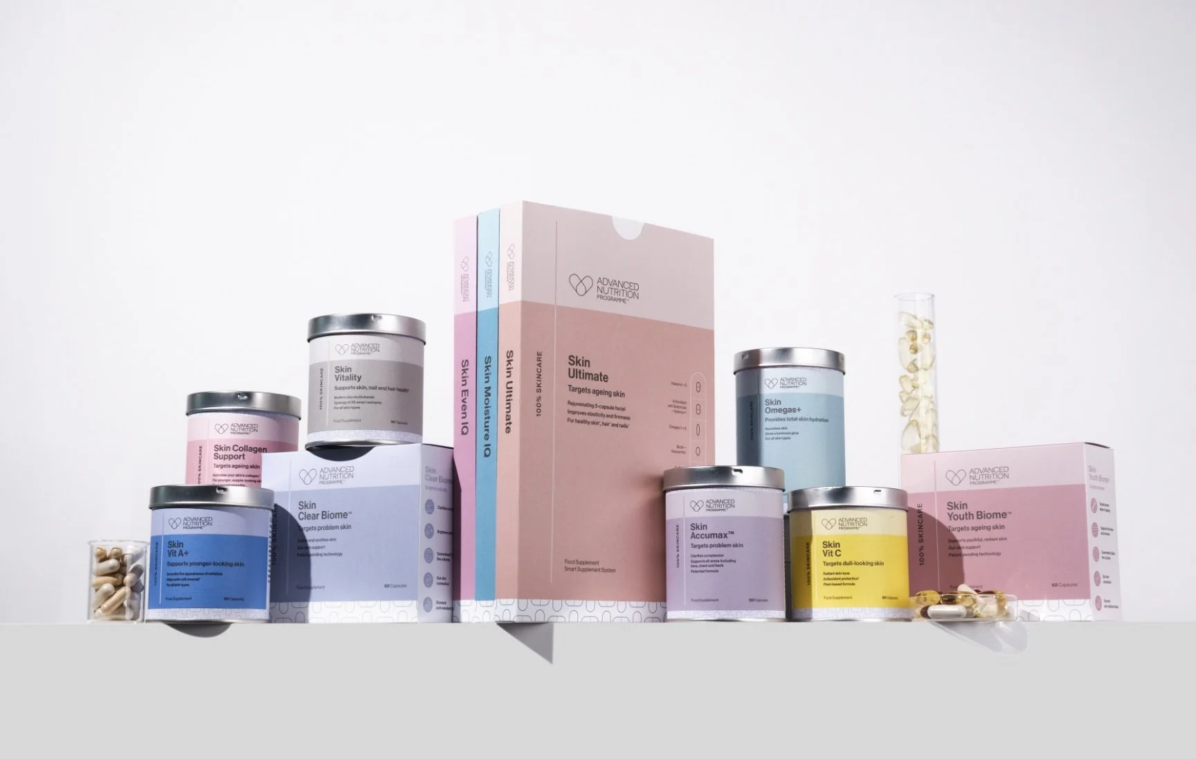 Advanced Nutrition Programme skin supplements available from Milk & Honey, Lisburn Road, Belfast.