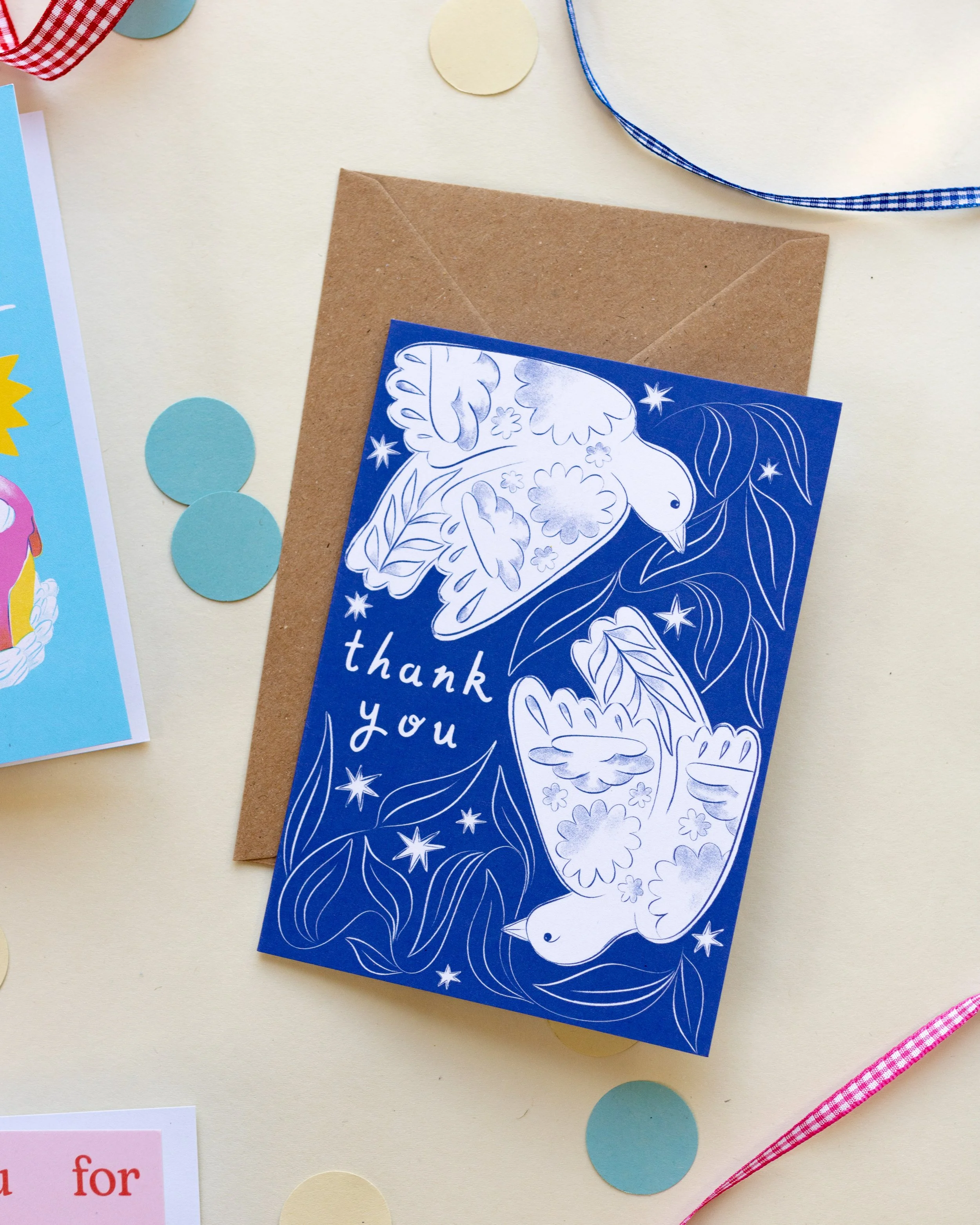 Thank You Birds A6 Card