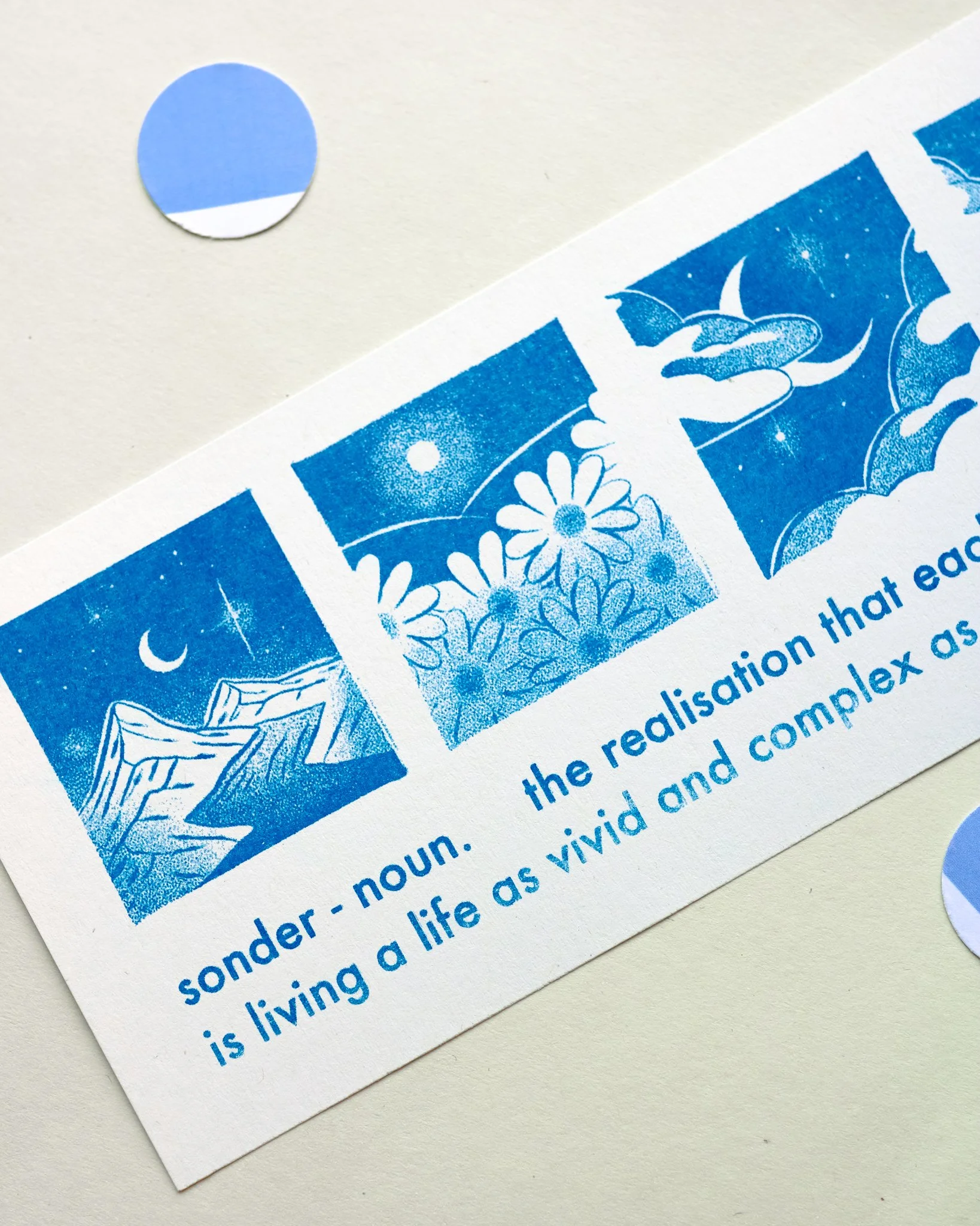Sonder Illustration Mini Risograph Print Strip