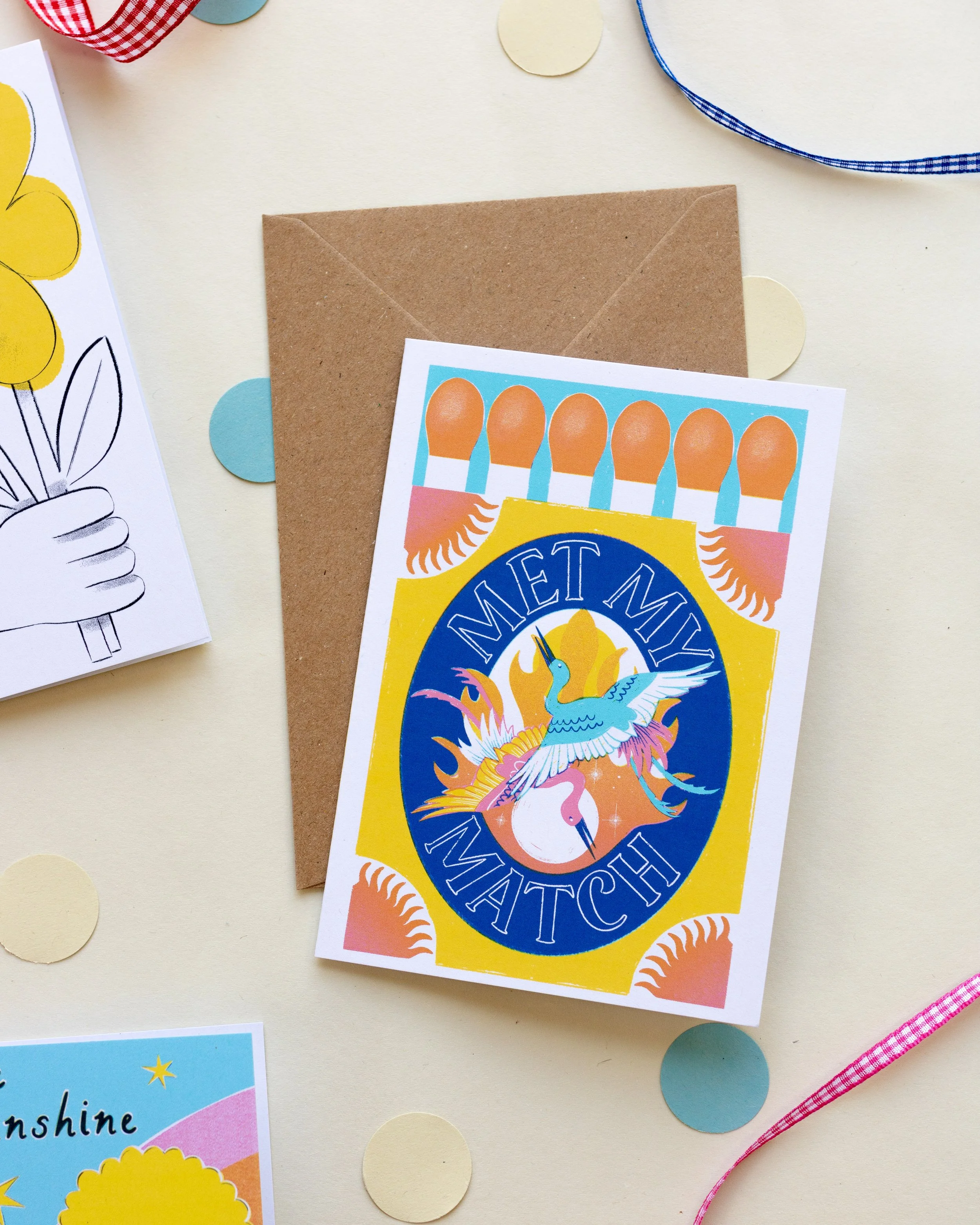 Met My Match A6 Greetings Card