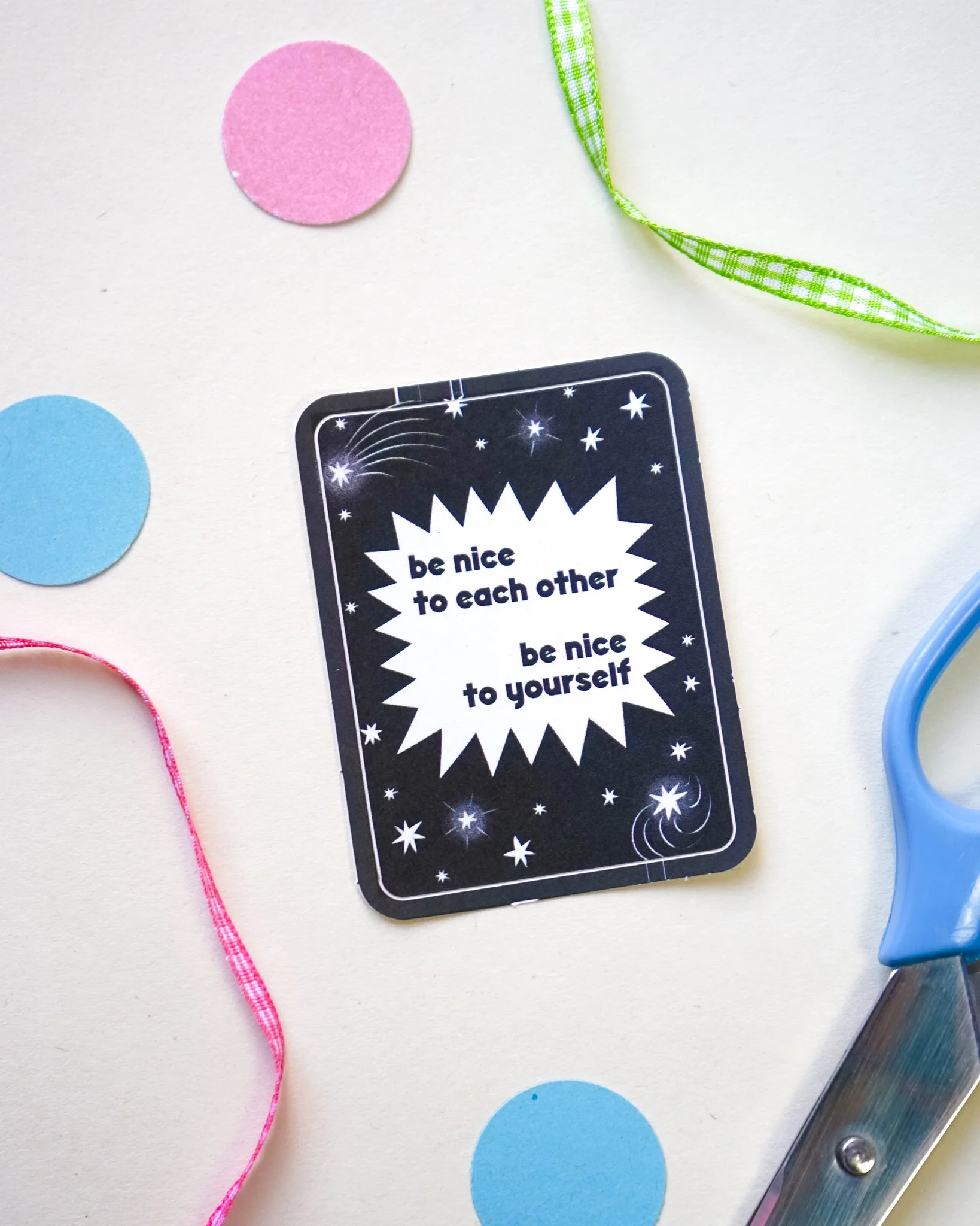 Be Nice to Each Other Illustrated Sticker