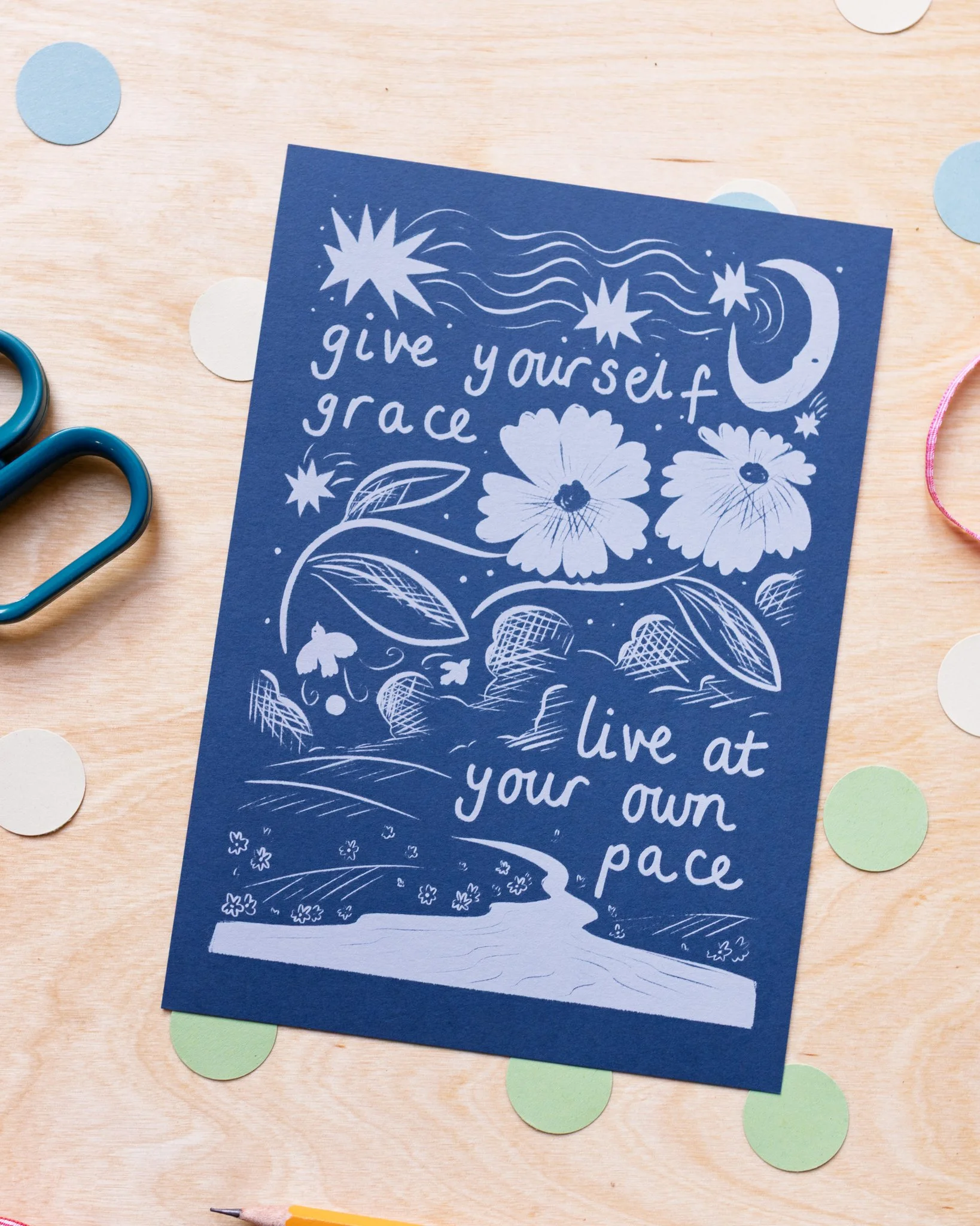 Give Yourself Grace A5 Print