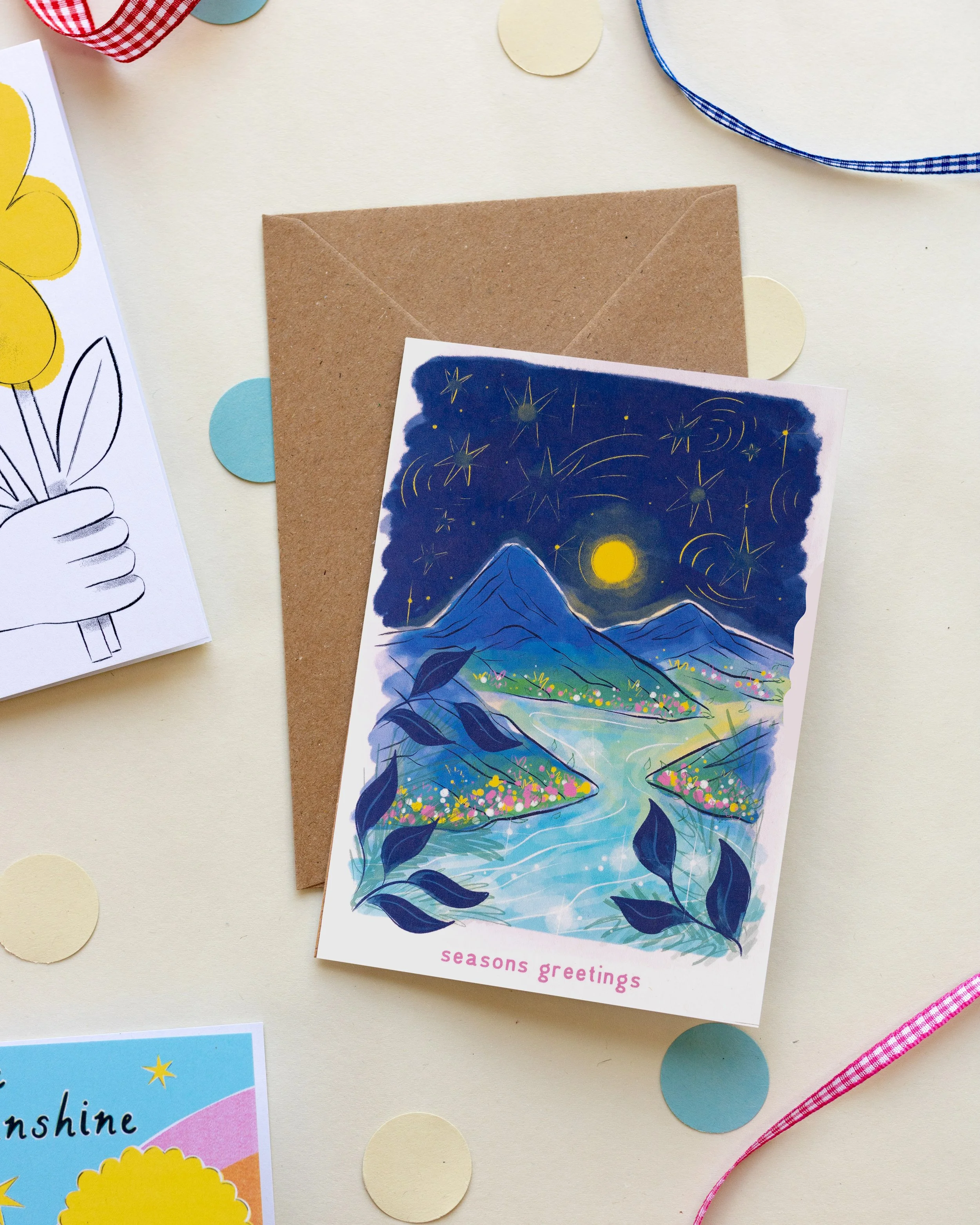 'Seasons Greetings' A6 Card