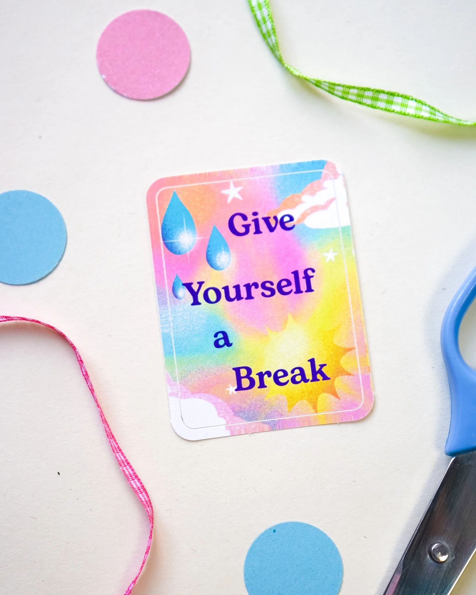 Give Yourself a Break Illustrated Sticker