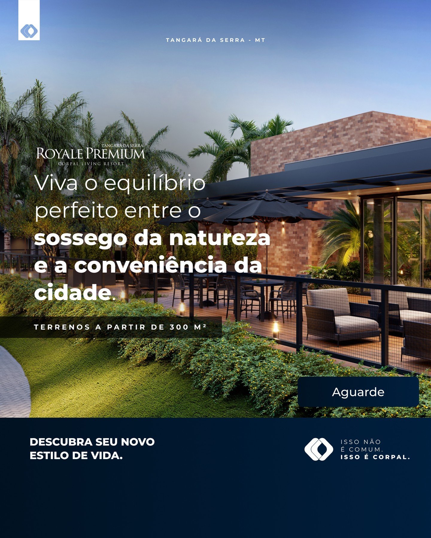 O Royale Premium &eacute; um condom&iacute;nio horizontal que oferece todas as comodidades de um resort, com a praticidade de estar pr&oacute;ximo ao centro de Tangar&aacute; da Serra. Qualidade de vida, exclusividade e sofistica&ccedil;&atilde;o ao 