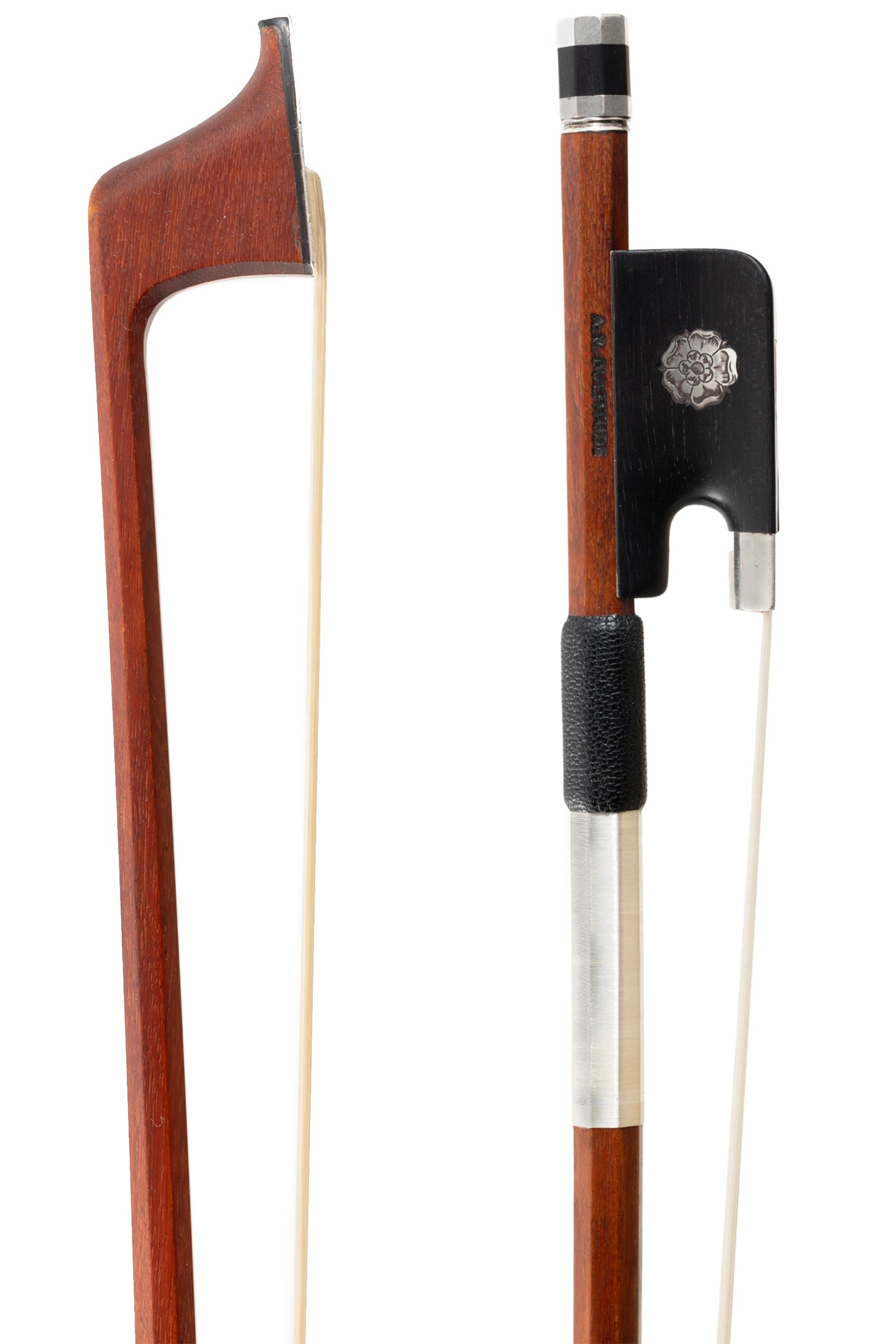 Cello bow by Bultitude, silver mounted