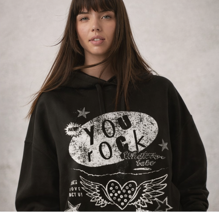 Print + Studs - Grunge