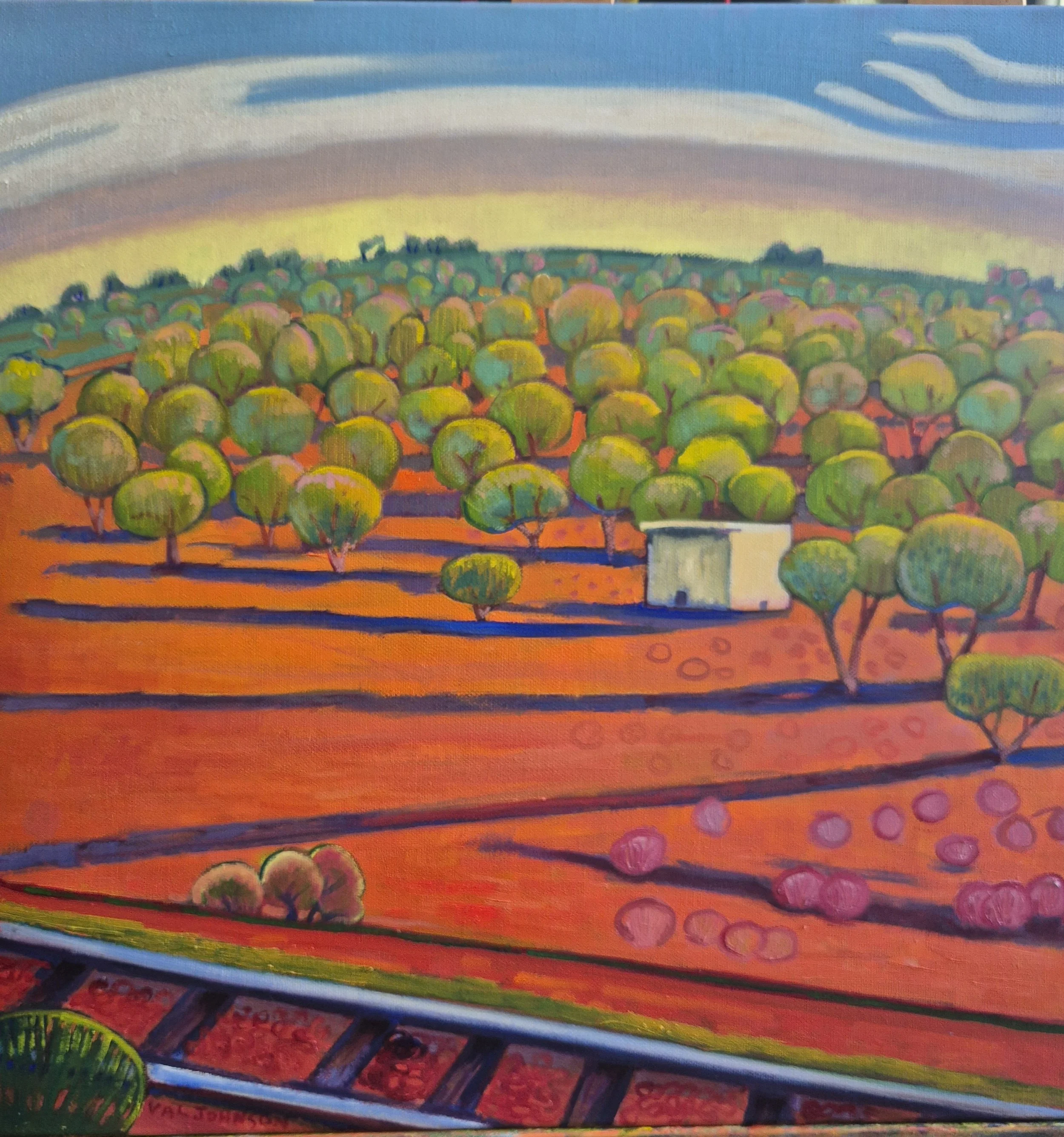 Marla after sunrise oil  46x46 cm Val Johnson.jpg