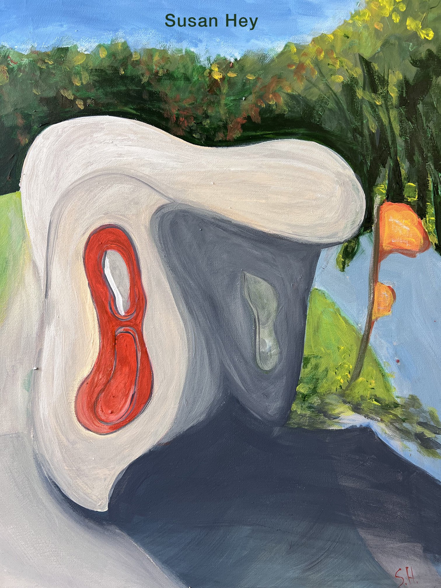 a distorted canberra bus stop 