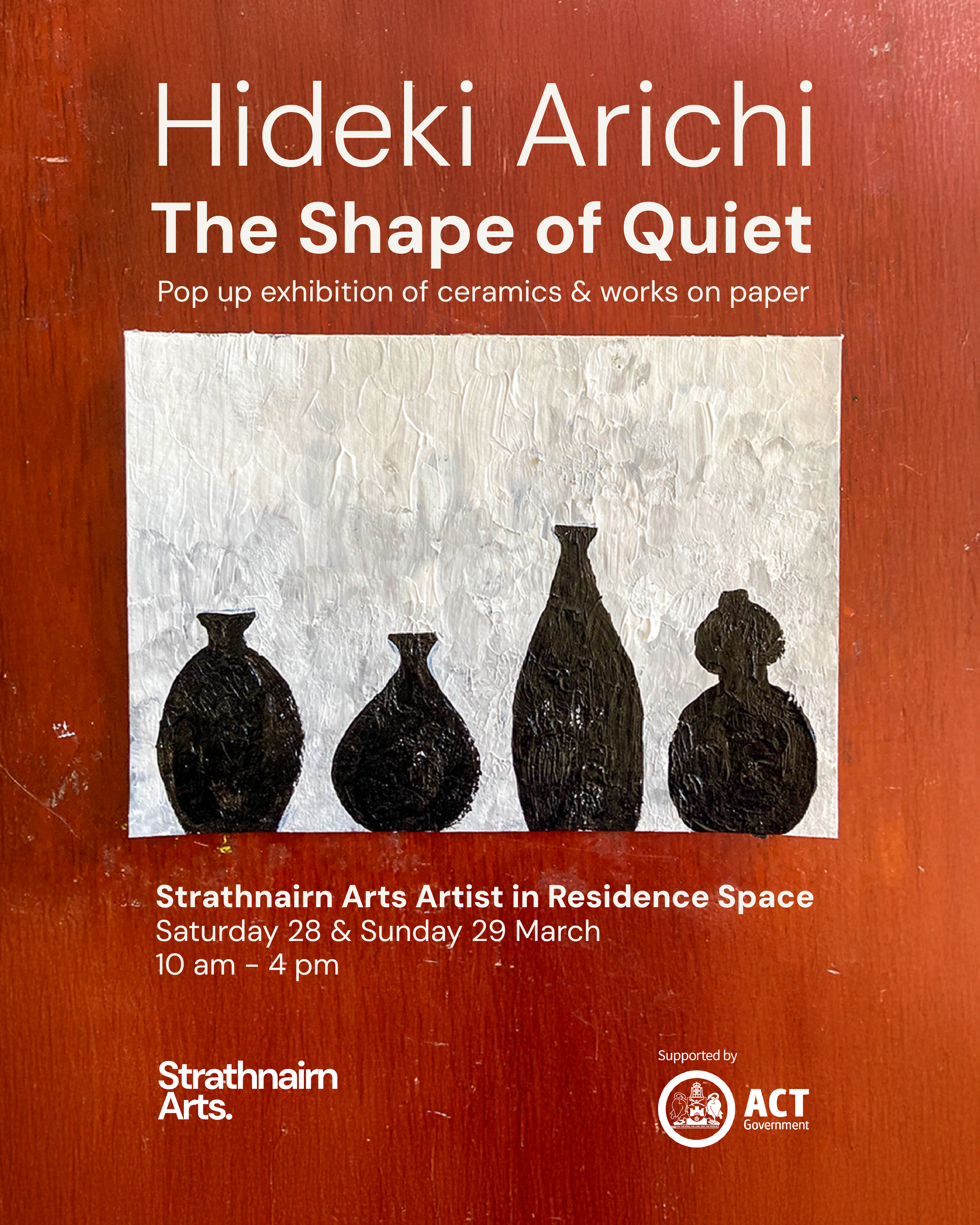 Black and white silhouette painting of for vessels