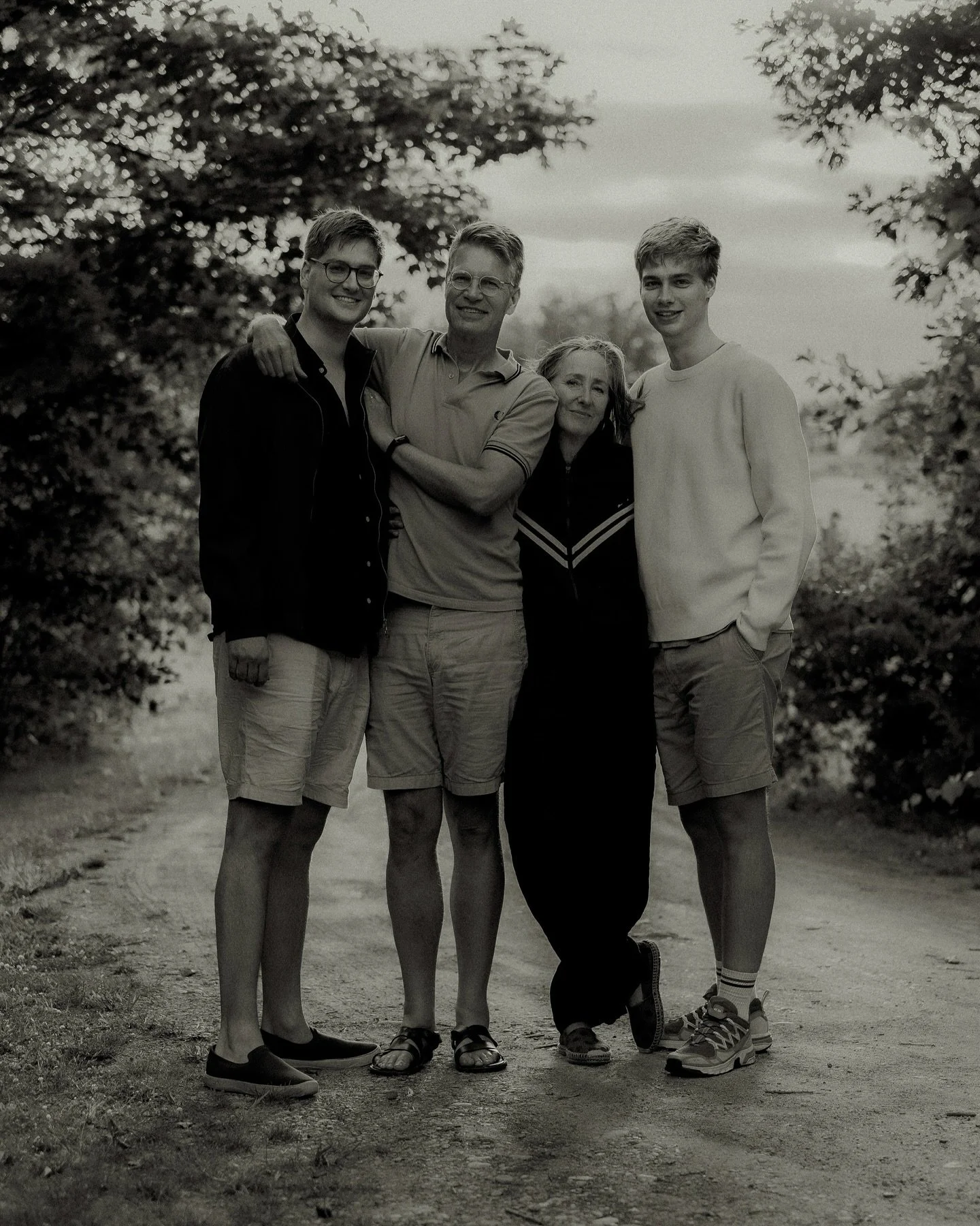 Portrait of my family. Steef, Henk, Brenda and Wessel in Grafton, Ontario. June 2025.