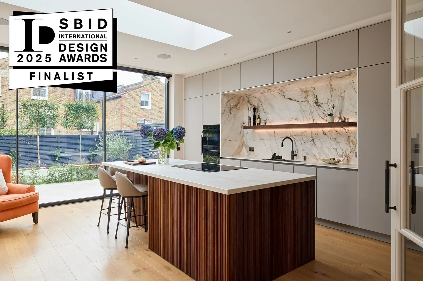 Daulby and Tickle are pleased to be among the inspiring global design talent to have been
shortlisted as a finalist in this year&rsquo;s SBID International Design Awards for its entry, Devereux Road in the Kitchen Design category.

Evaluated by a pan