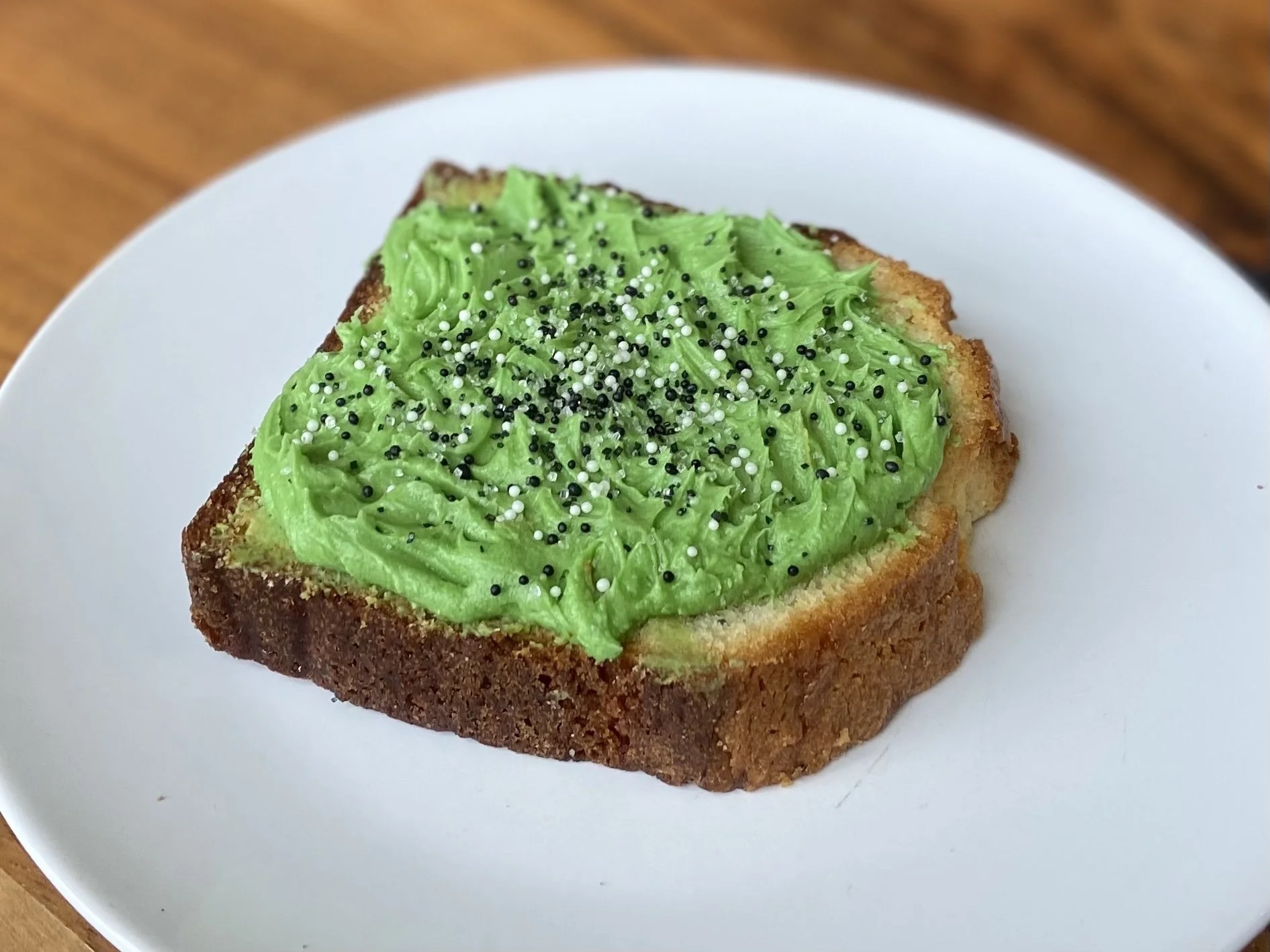 April Fool’s “Avo Toast” Cake Slice