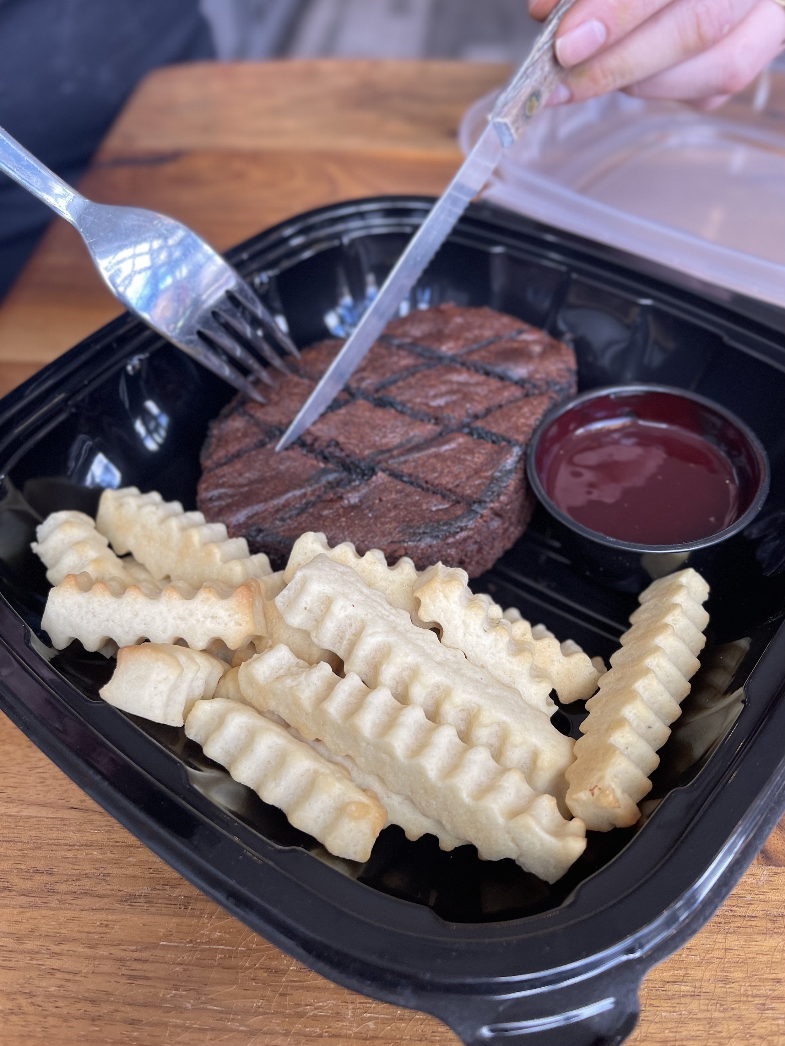 April Fool's Steak Cake with Fry  Cookies