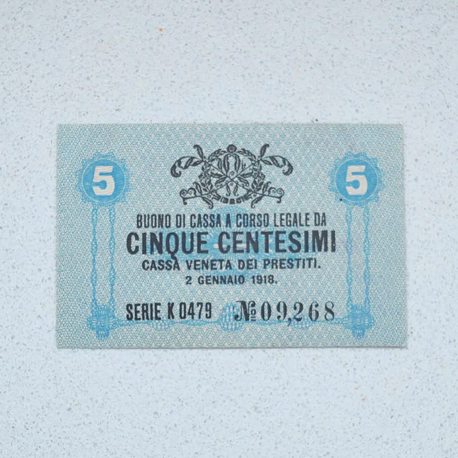 Italy (Occupation of Venetia) 1918 5 Centesimi - AU-50